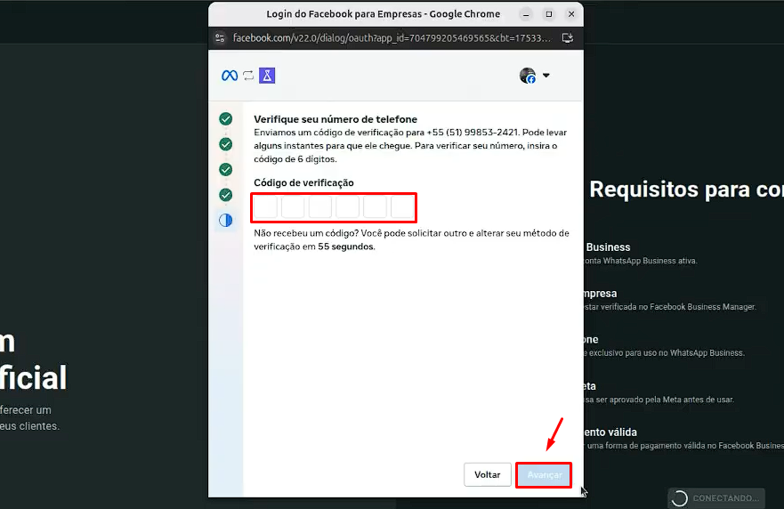 API OFICIAL - Conexão Simplificada