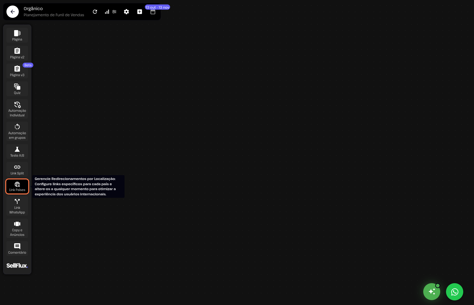 Funil de vendas - Link Países