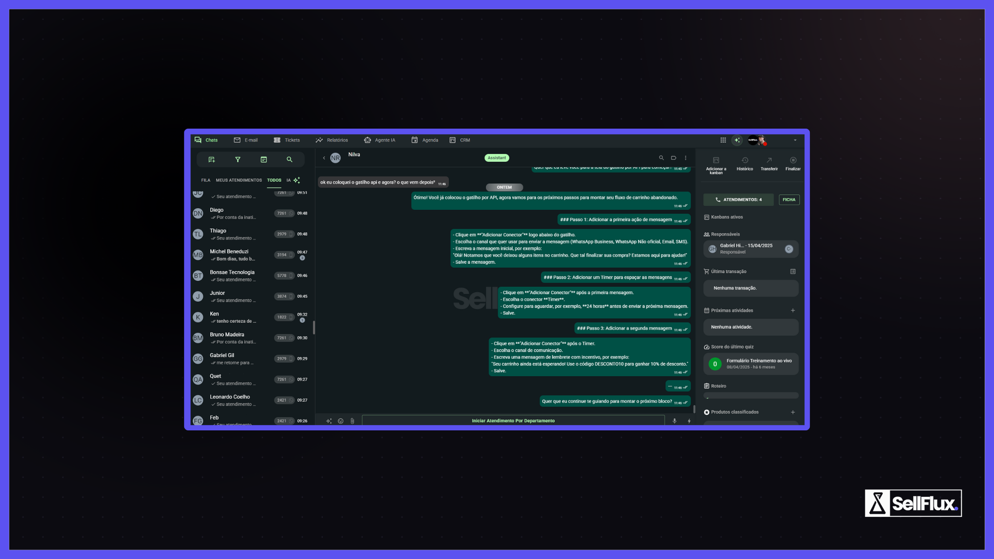 Como configurar o SAC do Sellflux