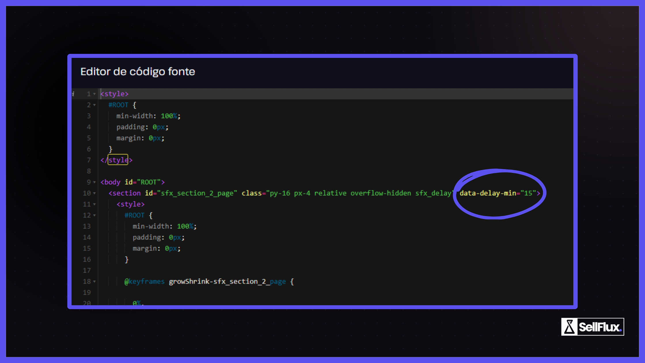 Como usar o Script Avançado de gerenciamento no Construtor de Páginas com IA V3 da Sellflux