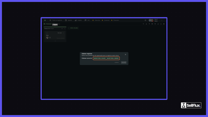 Configurando o CRM da SellFlux