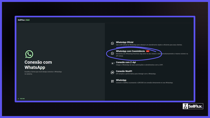 API OFICIAL - Conexão Coexistente