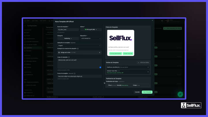 Nova interface de templates da API Oficial no SAC: Como configurar