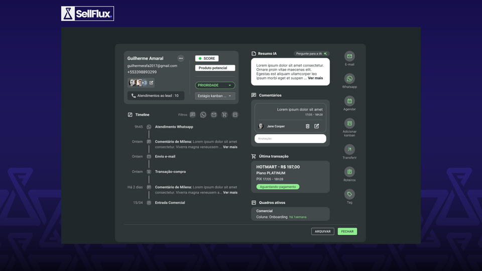 Nova atualização SellFlux — Ferramenta CRM